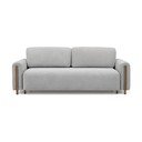 Divano grigio chiaro allungabile/con contenitore e rivestimento in bouclé 244 cm Arcadova – ELTAP
