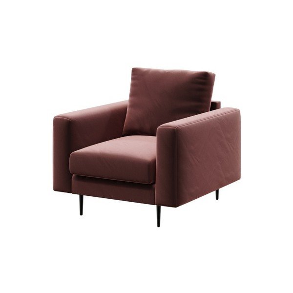 Poltrona in velluto rosa scuro Devichy Levie - devichy-image-2