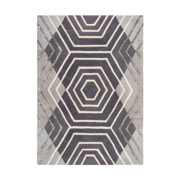 Tappeto in lana grigio 120x170 cm Harlow - Flair Rugs