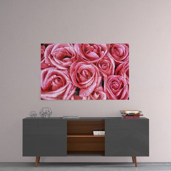 Pittura su vetro Rose rosa - Insigne-image-1