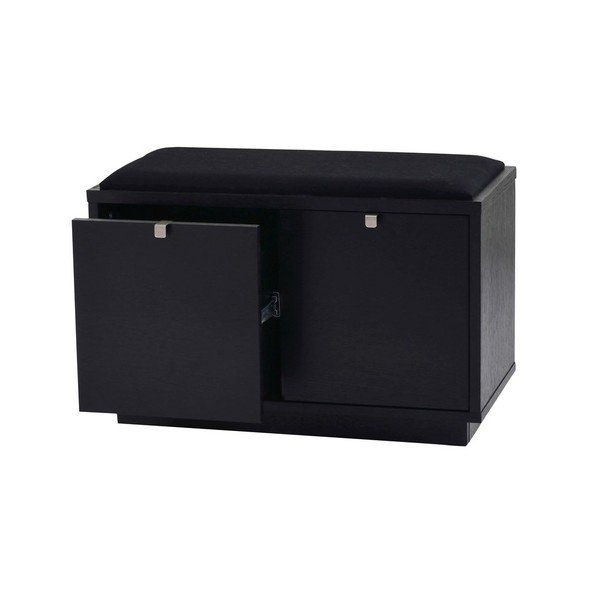 Scarpiera nera con panca 70 cm Confetti - Rowico-image-2