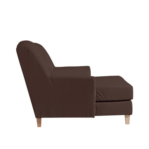 Poltrona lounge in similpelle Judith marrone scuro - Max Winzer-image-3
