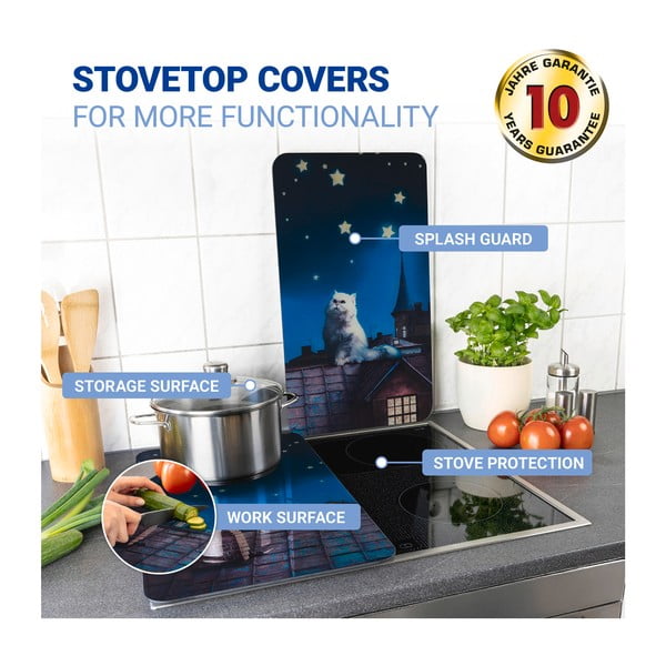 Set di 2 coperchi per fornelli in vetro temperato 30x52 cm - Maximex-image-4