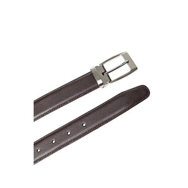 Tmavě hnědý kožený pánský pásek Ferruccio Laconi Arv, délka 95 cm-image-1
