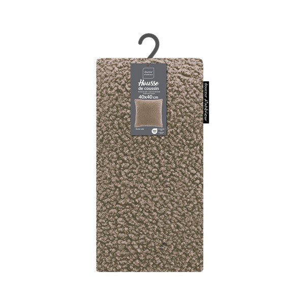 Federa decorativa in sherpa 40x40 cm Woolen – douceur d'intérieur-image-3