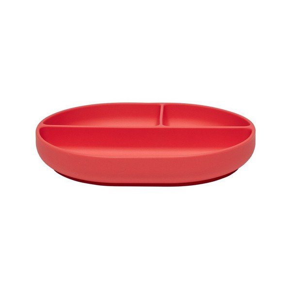 Piatto per bambini rosso in silicone 17x21,5 cm Enkei – OYOY Mini