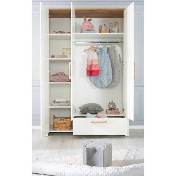 Armadio bianco per bambini 139x200 cm Ava - Roba-image-1