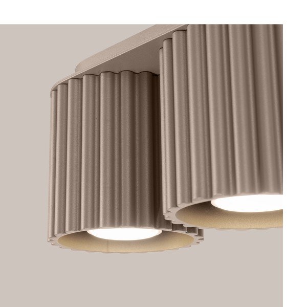 Faretto grigio tortora in metallo 10x21 cm Zora – Sollux-image-1