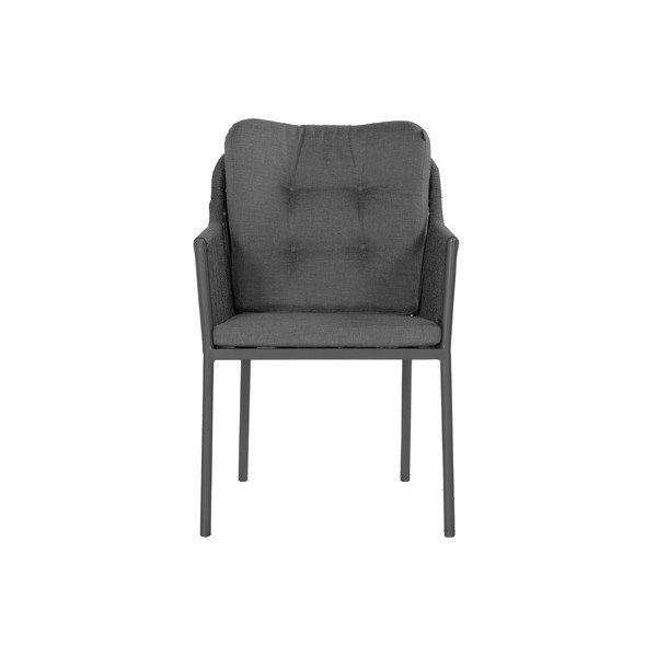 Sedia da giardino in metallo grigio Cairo Rope - Hartman-image-2