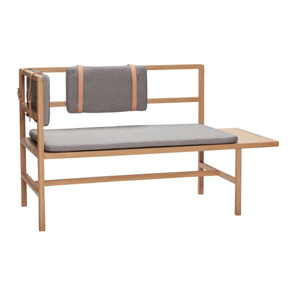 Lavice s polštářem Hübsch Oak Bench