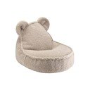 Pouf a sacco per bambini marrone chiaro con rivestimento in bouclé Bear – Wigiwama