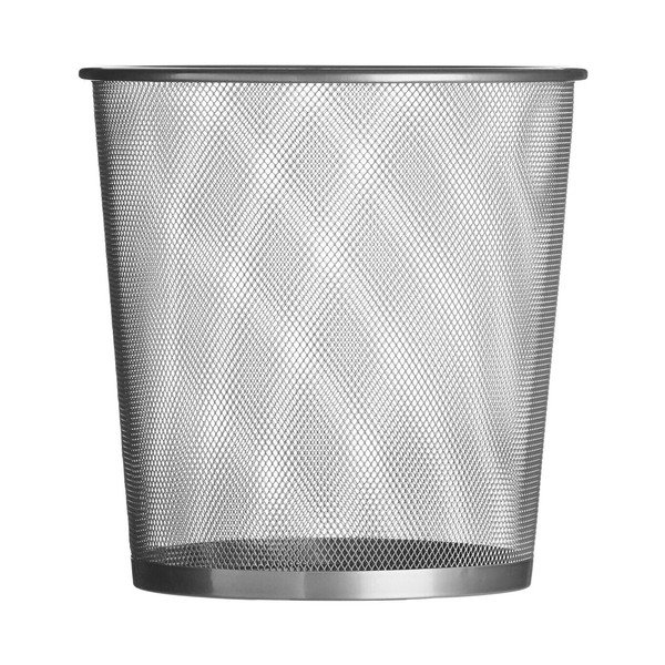 Cestino per la spazzatura color argento opaco in metallo da ufficio 12 l Den – Premier Housewares