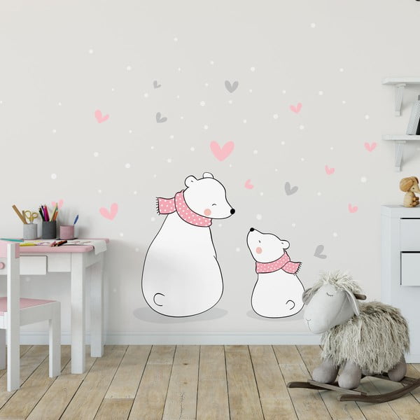 Adesivo murale per bambini Cuccioli di famiglia, 90 x 60 cm - Ambiance-image-1