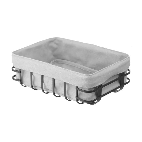 Cestino per il pane nero e grigio con fodera in tessuto , 18 x 25 cm - Hendi-image-2