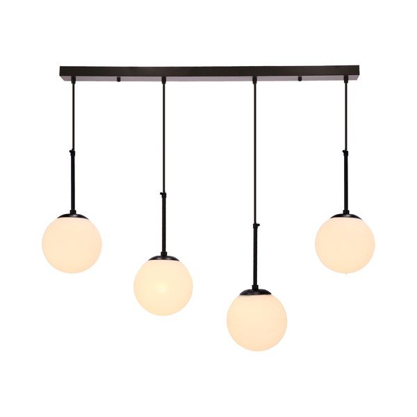 Lampada a sospensione nera con paralume in vetro 15x84 cm Pompei - Candellux Lighting-image-1