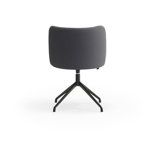 Sedia da pranzo grigio scuro in imbottito Mogi – Teulat-image-2