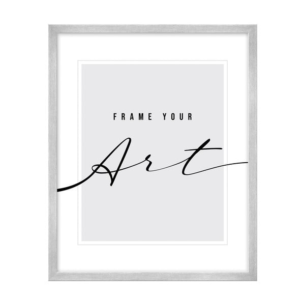 Cornice argentata verticale con sostegno/da appendere 20x26 cm – knor-image-1