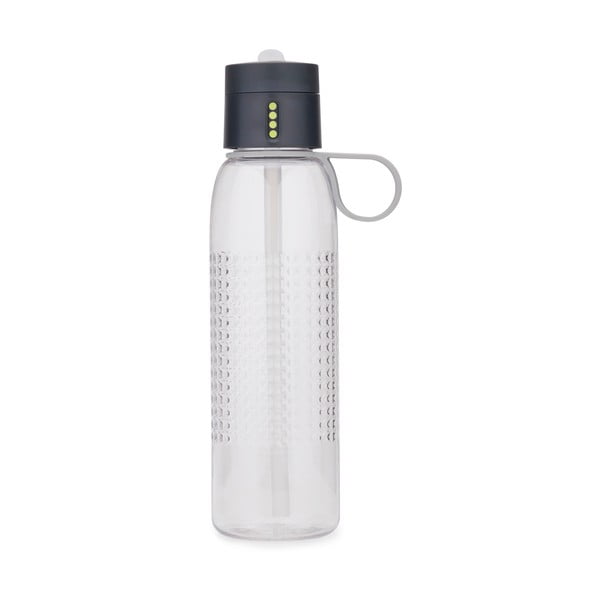 Bottiglia sportiva grigia con sportello di riempimento, 750 ml Dot Active - Joseph Joseph