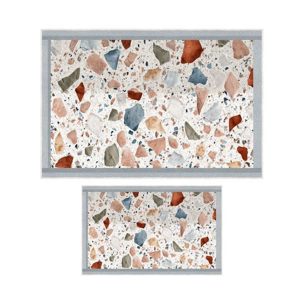 Set di tappetini per il bagno 2 pz 60x100 cm – Foutastic