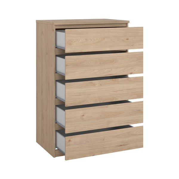 Credenza di colore naturale con effetto rovere 77x121x50 cm Naia – Tvilum-image-3