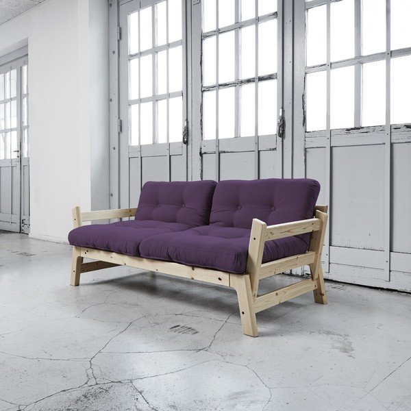 Rozkládací pohovka Karup Step Natural/Purple