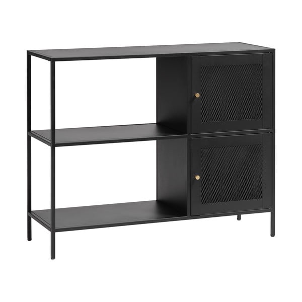 Libreria in metallo nero 100x81 cm Malibu - Unique Furniture-image-3