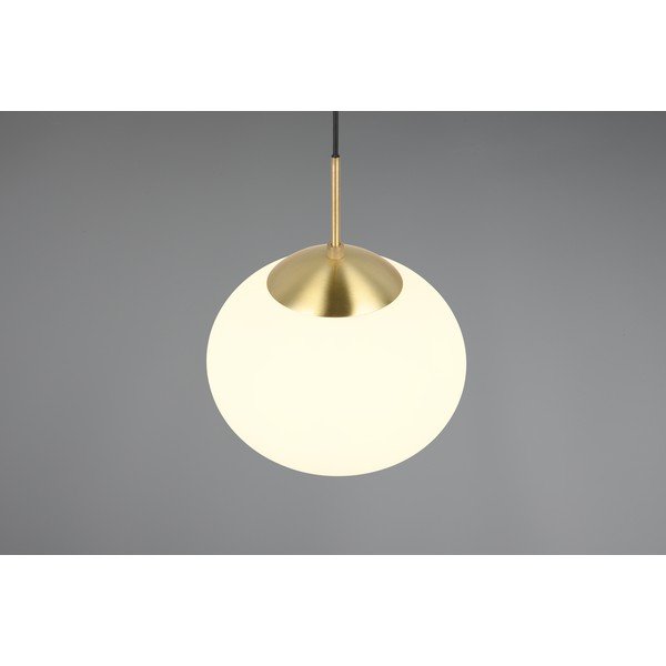 Lampadario in bianco-oro con paralume in vetro ø 30 cm Fomento - Trio-image-2