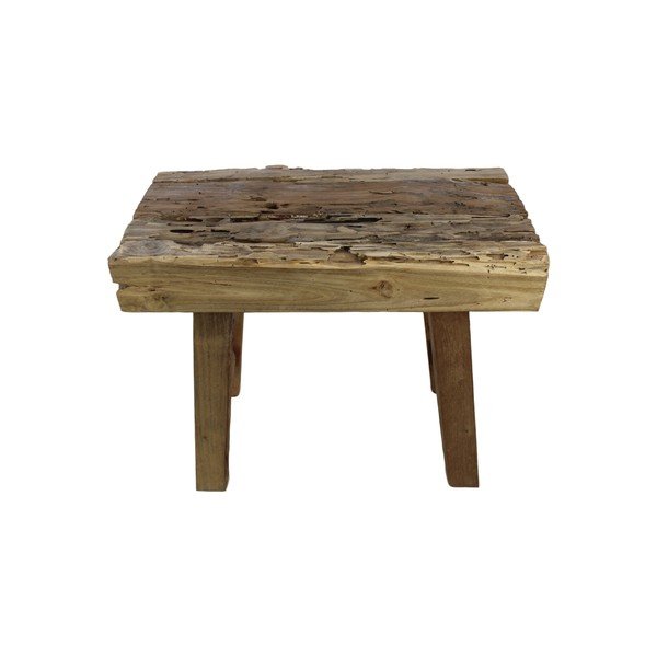 Sedia rustica in legno di teak non rifinito - HSM collection-image-3