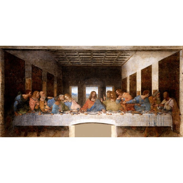 Riproduzione di un dipinto, 80 x 40 cm Leonardo da Vinci - The Last Supper - Fedkolor
