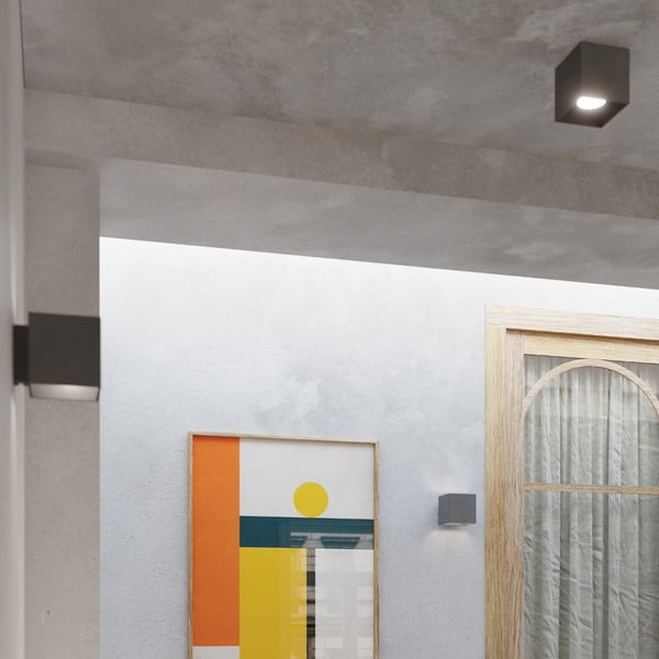 Lampada da parete grigio scuro Geo - Sollux-image-1