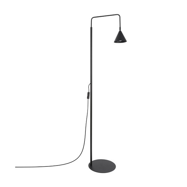 Lampada da terra nera in acciaio con struttura flessibile (altezza totale 165 cm) Zylo – Sollux
