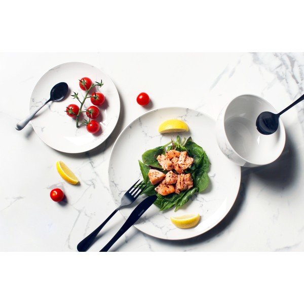 Set di stoviglie da 12 pezzi Marble - Sabichi-image-1