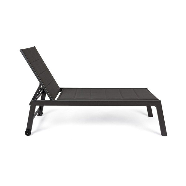 Sdraio da giardino color antracite in metallo regolabile Hilde   – Bizzotto-image-1