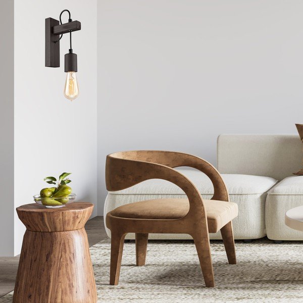 Lampada da parete nera Leon - LAMKUR-image-1