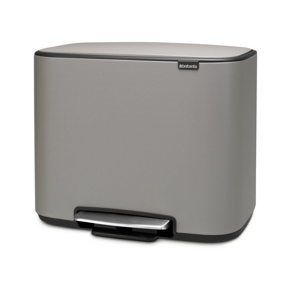 Bidone in acciaio grigio chiaro per raccolta differenziata 34 l Bo - Brabantia-image-4