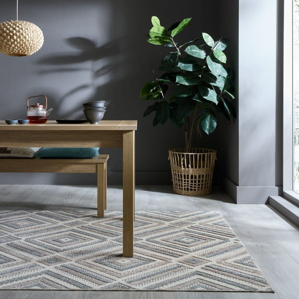 Tappeto greige lavabile 78x150 cm Beckett – Flair Rugs-image-1