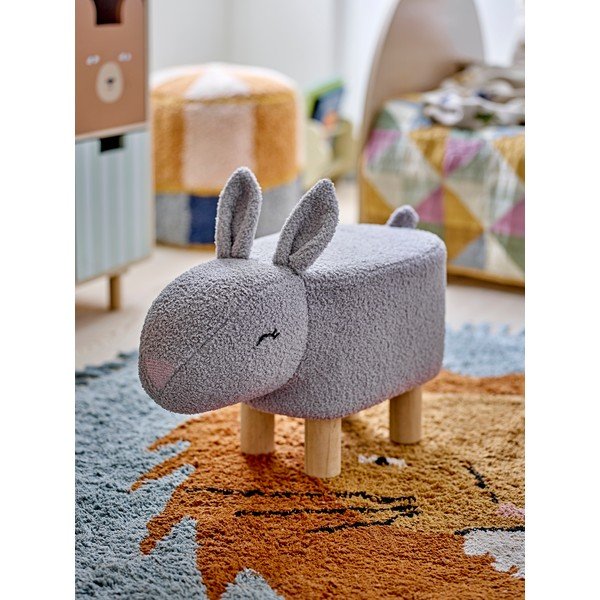 Sgabello per bambini grigio Percey – Bloomingville Mini-image-1