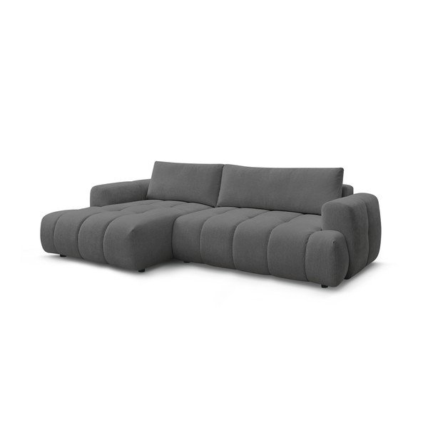 Divano angolare grigio scuro allungabile e con contenitore (penisola a sinistra/chaise lounge) Fuji – Bobochic Paris-image-3