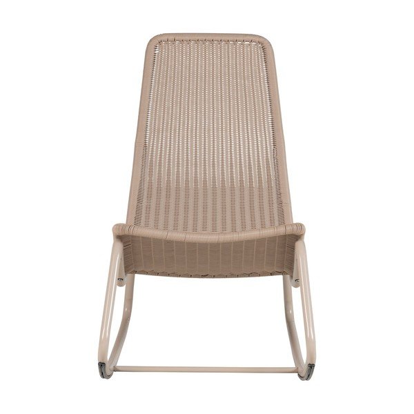 Poltrona da esterno beige in rattan artificiale Tom – WOOOD-image-2