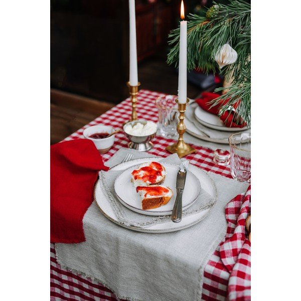 Asciugamano di lino 45x65 cm Red Gingham - Linen Tales-image-3