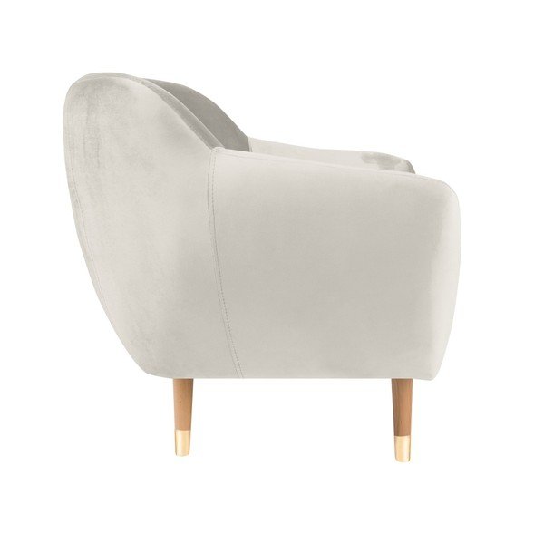 Poltrona in velluto crema Benito - Mazzini Sofas-image-3
