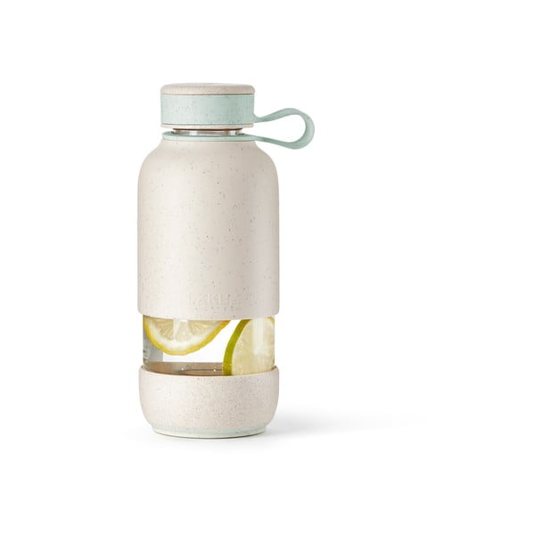 Bottiglia bottiglia da viaggio color crema in vetro 500 ml To Go Organic – Lékué-image-2