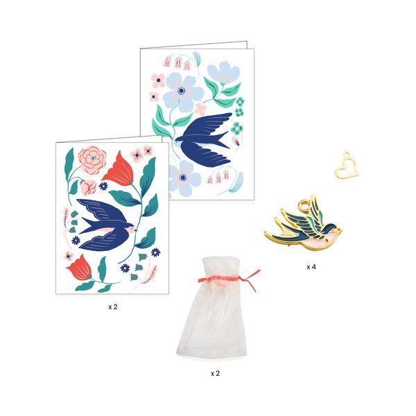 Kit per la creazione di gioielli Friendship Bracelets Birds - Djeco-image-1