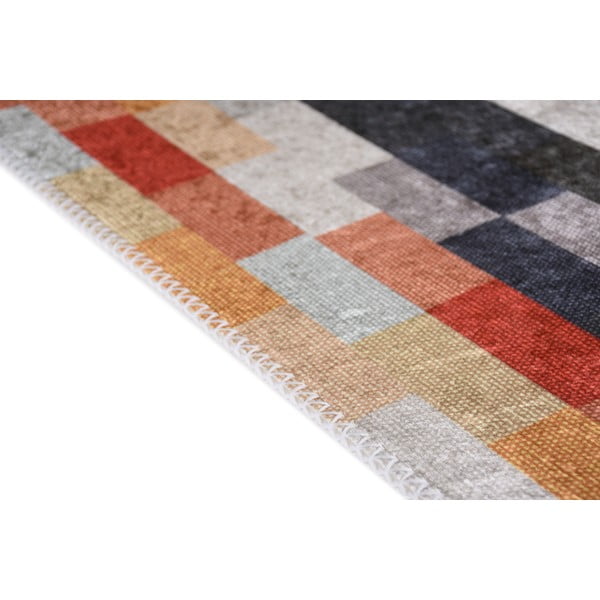 Tappeto arancione e grigio lavabile 120x180 cm Blocks of Fun – Vitaus-image-2