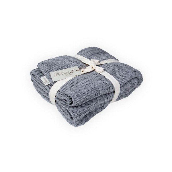 Copriletto grigio Marina, 130 x 170 cm - Homemania Decor-image-1