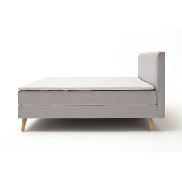Letto boxspring grigio chiaro 160x200 cm Greta – Meise Möbel-image-4