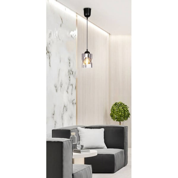 Lampada a sospensione nera con paralume in vetro ø 10 cm Felis - Candellux Lighting-image-4