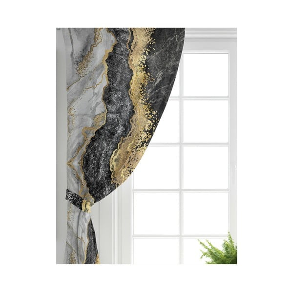 Tende in nero e oro in set di 2 140x260 cm - Mila Home-image-2