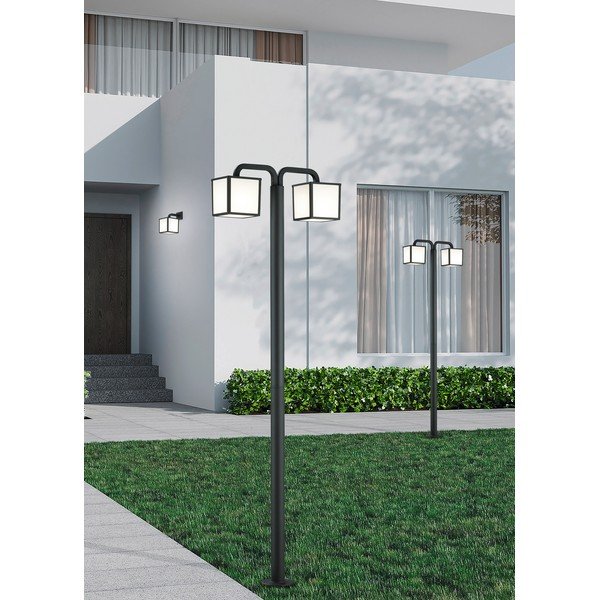 Illuminazione esterna LED a colonna (altezza totale 200 cm) Cubango – Trio-image-1