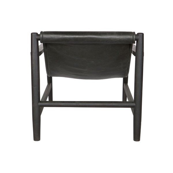 Černé kožené křeslo BePureHome Sling-image-1